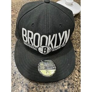 59 fifty brooklyn inaugural season 2012 black ball cap 7 1/4